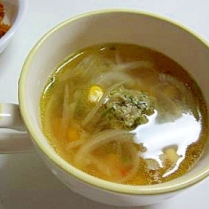 簡単★餃子のタネでヽ(^o^)丿アレンジスープ
